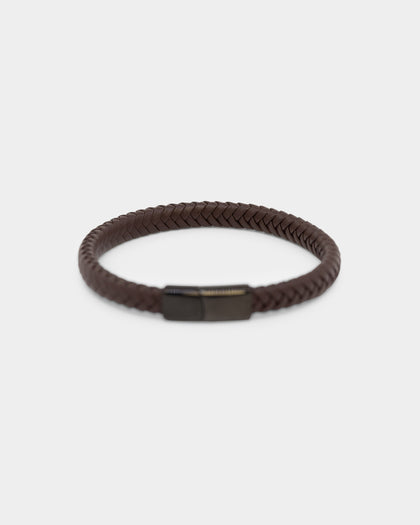 NXS Solo Leather Bracelet Brown