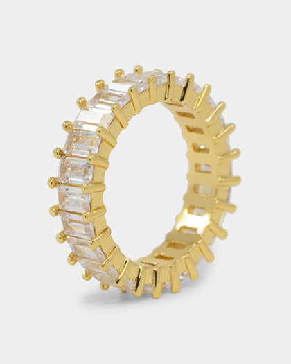 NXS Baguette Ring Iced Gold