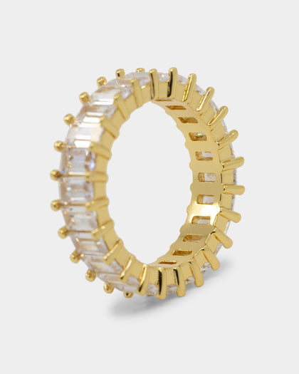 NXS Baguette Ring Iced Gold
