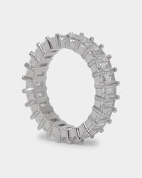 NXS Baguette Ring Iced White Gold