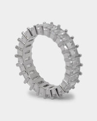NXS Baguette Ring Iced White Gold