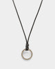Saint Morta Leather Annex Necklace Black