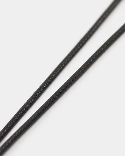 Saint Morta Leather Annex Necklace Black