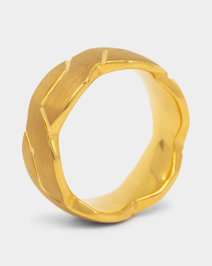 NXS Twisted Tungsten Ring Gold