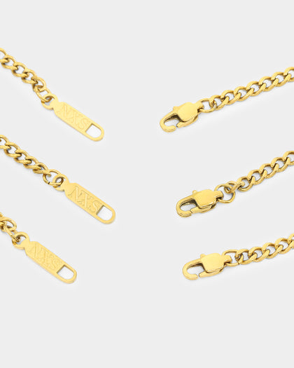 NXS Compass Necklace Set Gold