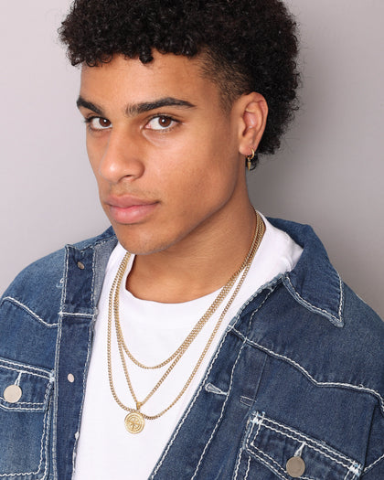 NXS Compass Necklace Set Gold