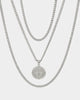 NXS Compass Necklace Set White Gold