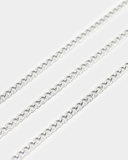 NXS Compass Necklace Set White Gold