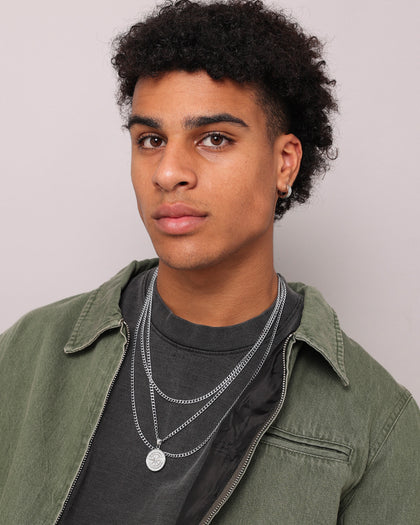 NXS Compass Necklace Set White Gold