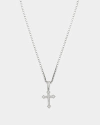 NXS Crusaders Tennis Necklace Iced White Gold