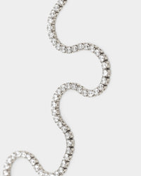 NXS Crusaders Tennis Necklace Iced White Gold