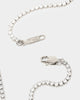 NXS Crusaders Tennis Necklace Iced White Gold
