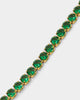 NXS 3mm Tennis Chain Gold/Green