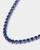 NXS 3mm Tennis Chain White Gold/Blue