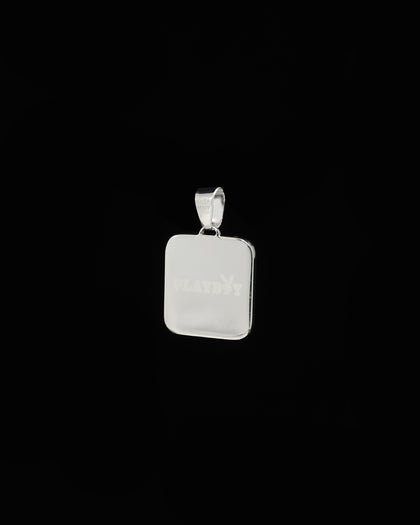 Playboy By House Of Auric Playboy Square Pendant Sterling Silver