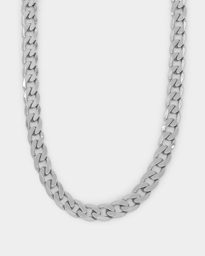 NXS Angular Curb Chain White Gold