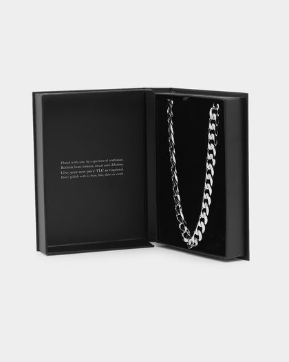 NXS Angular Curb Chain White Gold