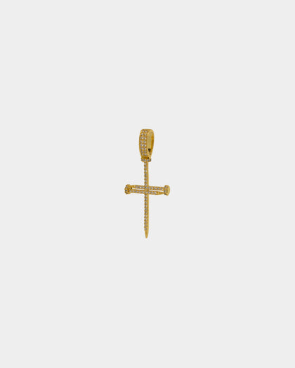 NXS Iced Nail Pendant Iced Gold
