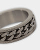 Loiter Serrated Cuban Ring Stainless Steel