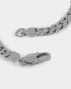 NXS Flat Faced Curb Bracelet White Gold