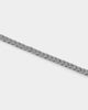 NXS Flat Faced Curb Bracelet White Gold