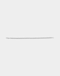NXS Flat Faced Curb Bracelet White Gold