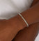 NXS Flat Faced Curb Bracelet White Gold