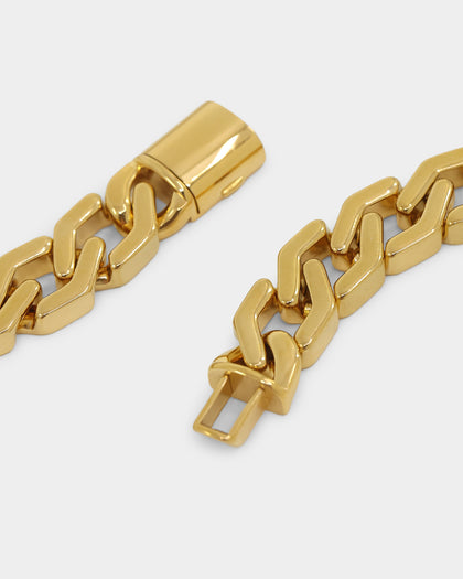 NXS Hex Cut Curb Chain Gold