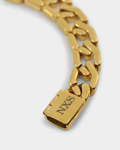 NXS Hex Cut Curb Chain Gold