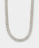 NXS Hex Cut Curb Chain White Gold