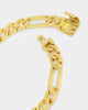 NXS Sharp Cut Figaro Bracelet Gold