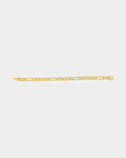 NXS Sharp Cut Figaro Bracelet Gold