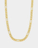 NXS Sharp Cut Figaro Chain Gold