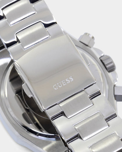 Guess Mainline Empire Watch Silver/Aqua Blue