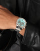 Guess Mainline Empire Watch Silver/Aqua Blue