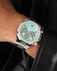 Guess Mainline Empire Watch Silver/Aqua Blue