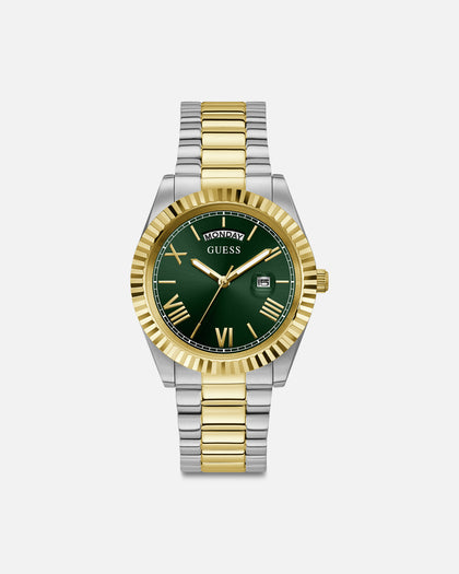 Guess Mainline Connoisseur Watch Silver/Gold/Green
