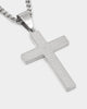NXS Textured Cross Chain Set White Gold