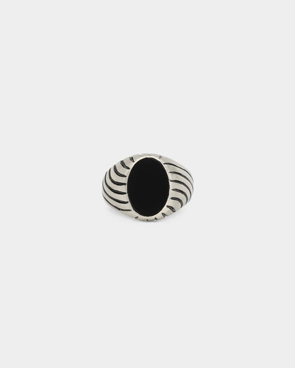 NXS Onyx Eye Ring Steel/Black