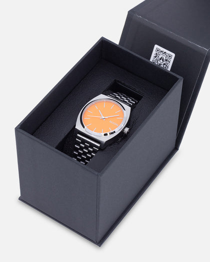 Nixon Time Teller Watch Silver/Mandarin