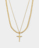 NXS Crucifix Chain Set Gold