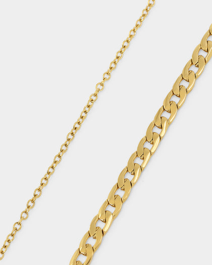 NXS Crucifix Chain Set Gold