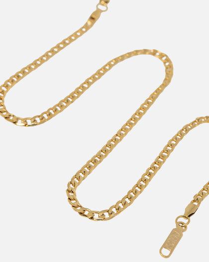 NXS 4.3mm Smooth Cut Cuban Chain Gold