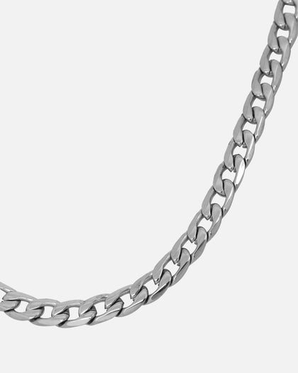 NXS 4.3mm Smooth Cut Cuban Chain White Gold