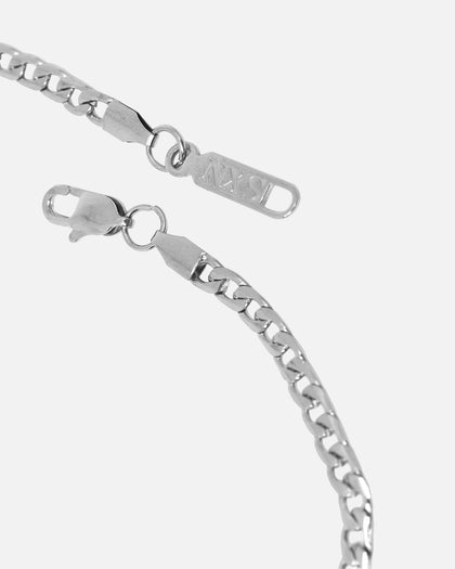 NXS 4.3mm Smooth Cut Cuban Chain White Gold