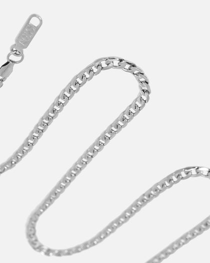 NXS 4.3mm Smooth Cut Cuban Chain White Gold