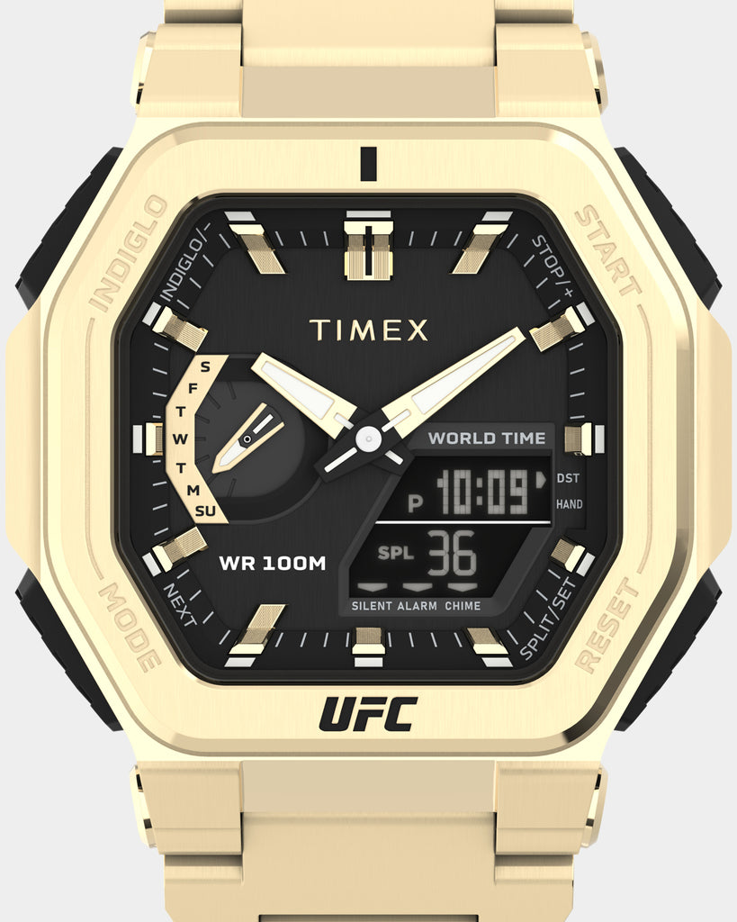 Ufc Watch Automatic UFC X Timex Watches UFC Colossus Fight Week Watch Gold/Black | Culture ...