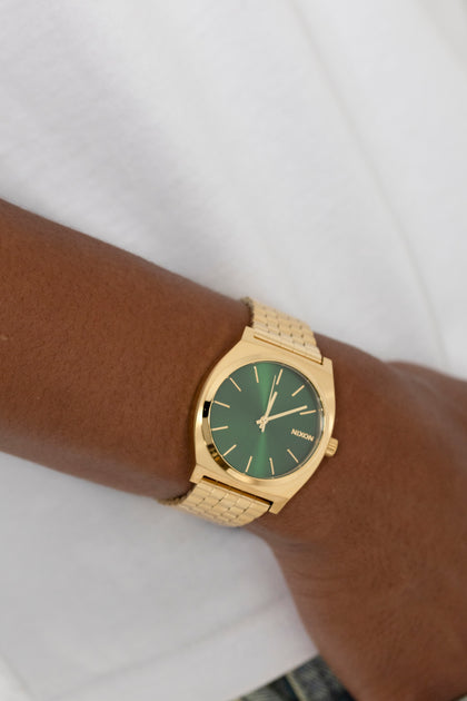 Nixon Time Teller Watch Gold/Green Sunray