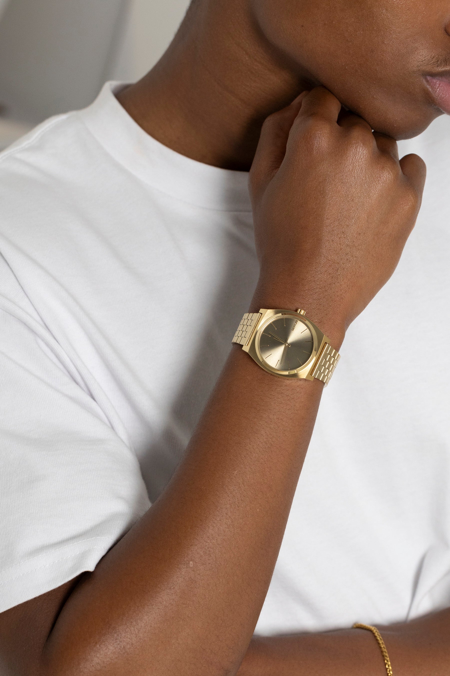 Nixon Time Teller Watch Light Gold/Vintage White | Culture Kings US