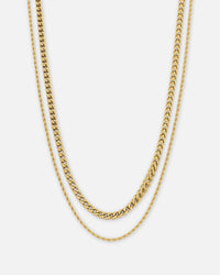 NXS Franco Rope Chain Set Gold
